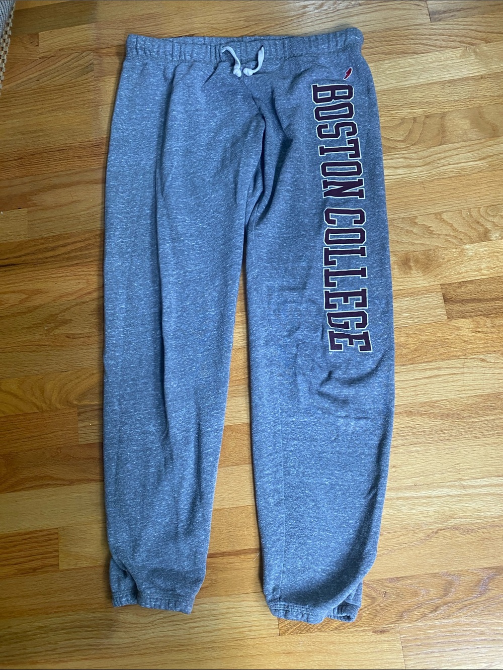 League Gray Sweatpants Medium with Boston College Side Print